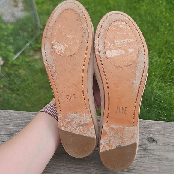 Frye Carson Ballet Flats Beige Leather Size 8 - Picture 6 of 6